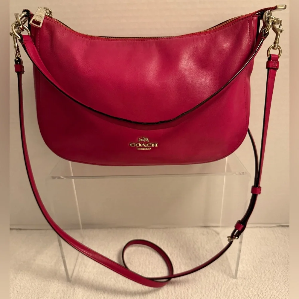 🌸 Vintage Y2K Coach Pink Leather Crossbody / Shoulder Bag 🌸 - Picture 2 of 12